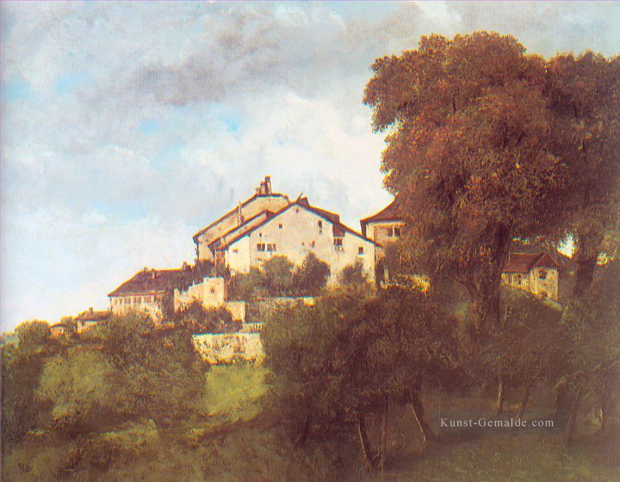 Die Häuser des Chateau DOrnans realistischer Maler Gustave Courbet Ölgemälde